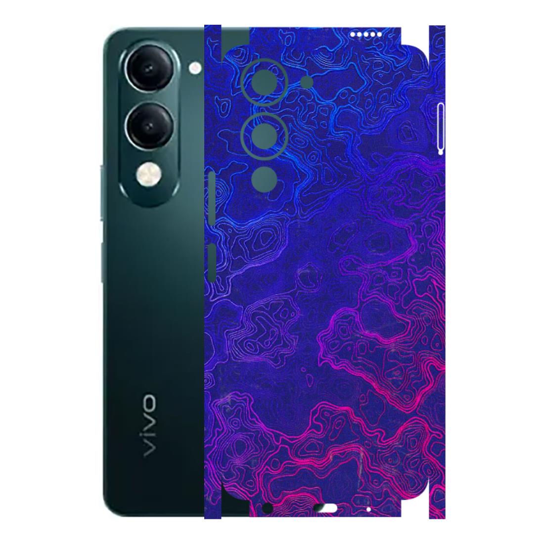 VIVO Y Series Phone Skins (All Models) - Purple Ripples Swirl - 3D Embossed Finish (L-314) Vivo Y19E