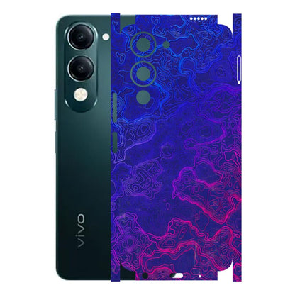 VIVO Y Series Phone Skins (All Models) - Purple Ripples Swirl - 3D Embossed Finish (L-314) Vivo Y19E