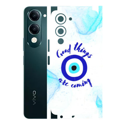 VIVO Y Series Phone Skins (All Models) - Evil Eye Good Things Are Coming - 3D Embossed Finish (L-322) Vivo Y19E