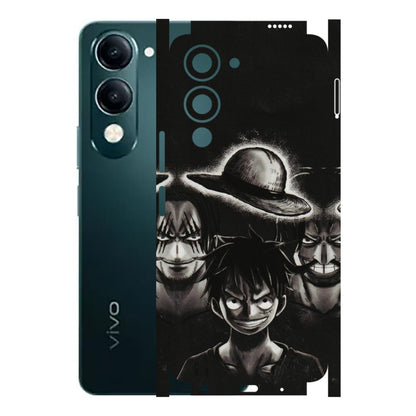 VIVO Y Series Phone Skins (All Models) - Black Luffy Hat - 3D Embossed Finish (L-57) Vivo Y19E