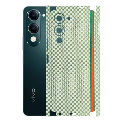 VIVO Y Series Phone Skins (All Models) - Gucci Fabric Pattern - 3D Embossed Finish (L-73) Vivo Y19E