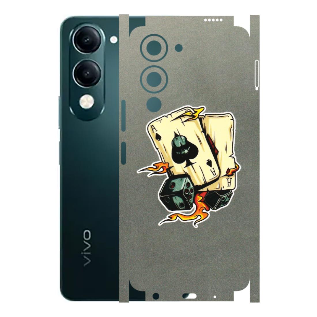 VIVO Y Series Phone Skins (All Models) - Grey Cards Of Ace - 3D Embossed Finish (L-77) Vivo Y19E