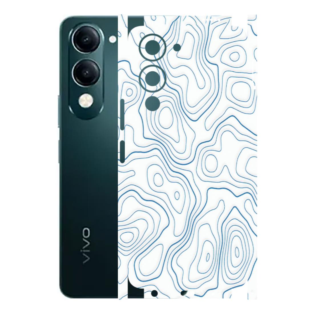 VIVO Y Series Phone Skins (All Models) - Blue And White Swirls - Matte Finish (M-139) Vivo Y19E