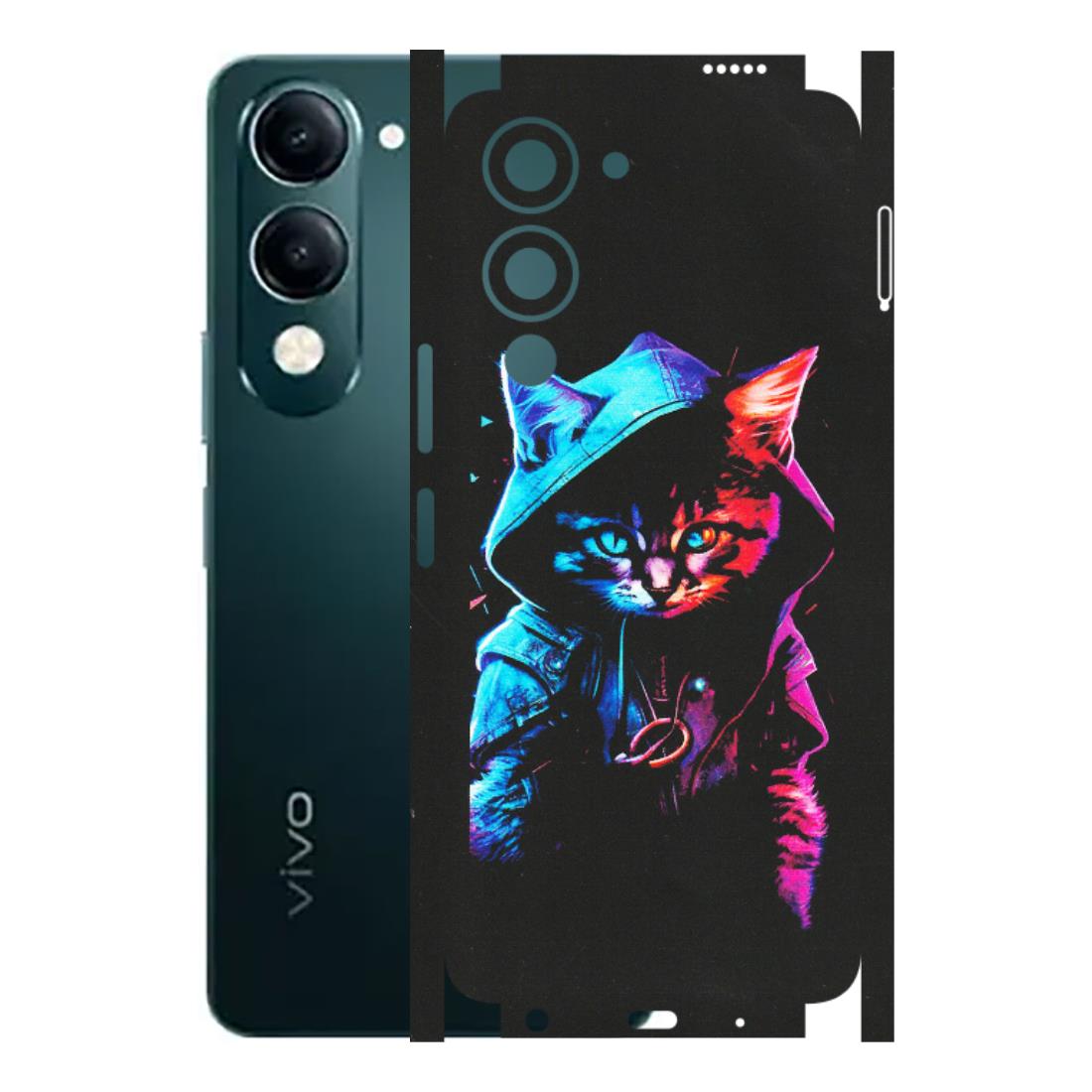 VIVO Y Series Phone Skins (All Models) - Cyberpunk Cat - Matte Finish (M-45) Vivo Y19E