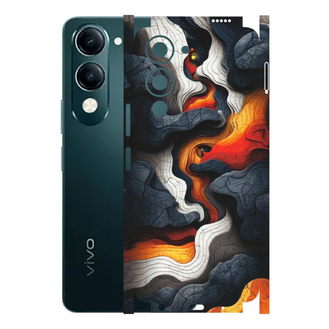 VIVO Y Series Phone Skins (All Models) - Abstract Volcanic Layers - Matte Finish (M-52) Vivo Y19E