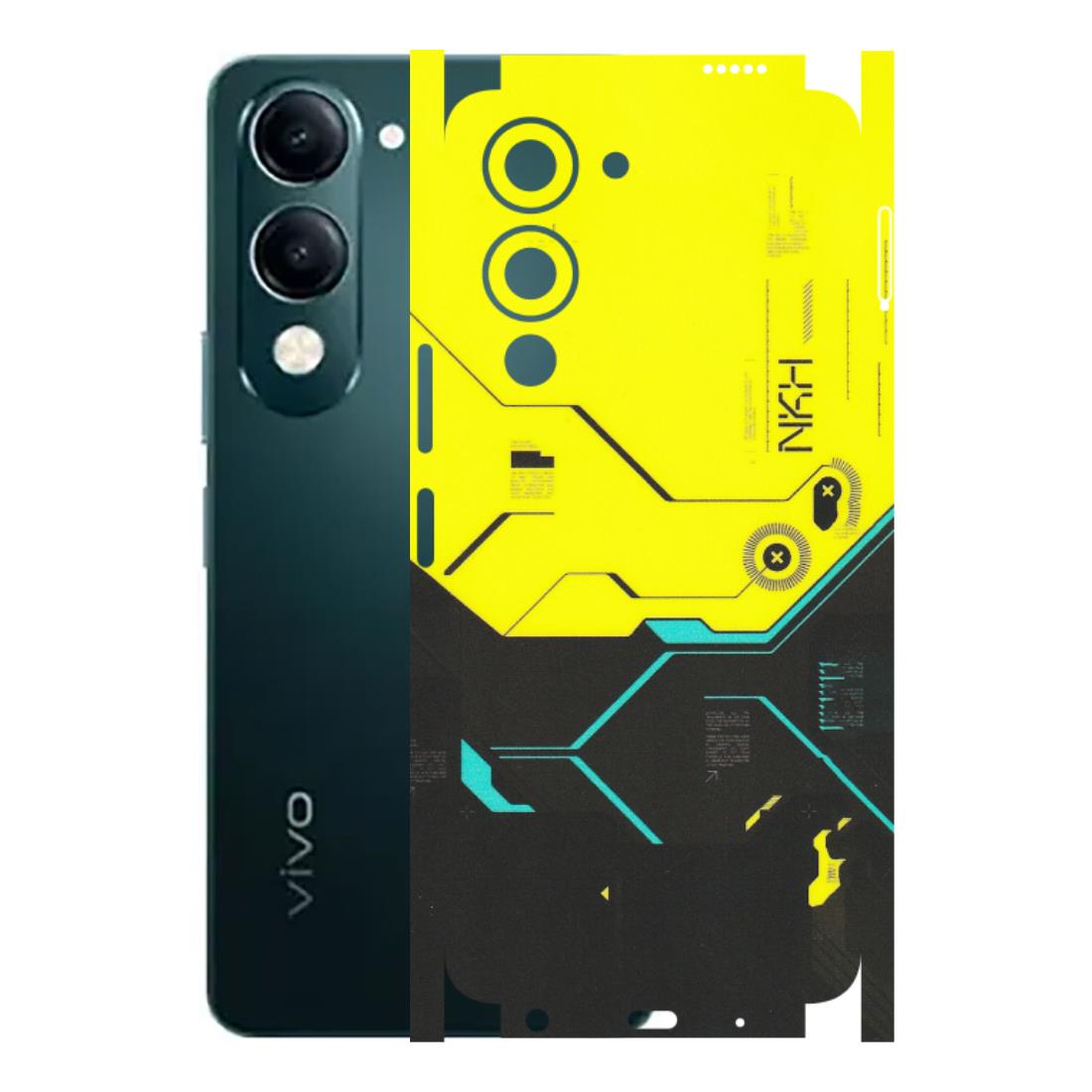 VIVO Y Series Phone Skins (All Models) - Black Yellow Technica - Matte Finish (M-53) Vivo Y19E