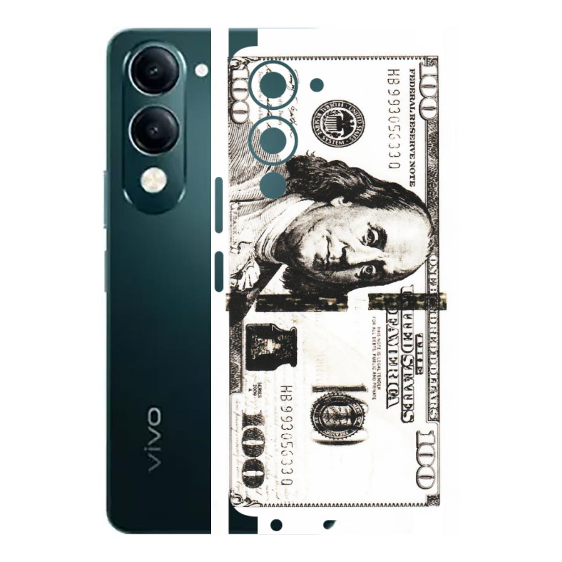 VIVO Y Series Phone Skins (All Models) - 100 Dollar Currency - Transparent Finish (T-01) Vivo Y19E