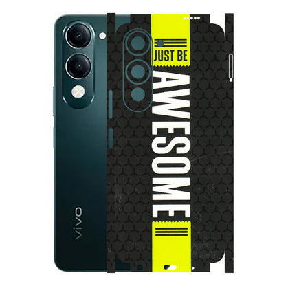 VIVO Y Series Phone Skins (All Models) - Just Be Awesome - 3D Embossed Finish (L-101) Vivo Y19 5G