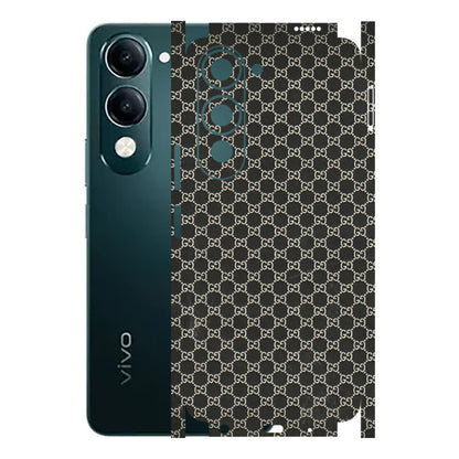 VIVO Y Series Phone Skins (All Models) - Black G Print - 3D Embossed Finish (L-109) Vivo Y19 5G
