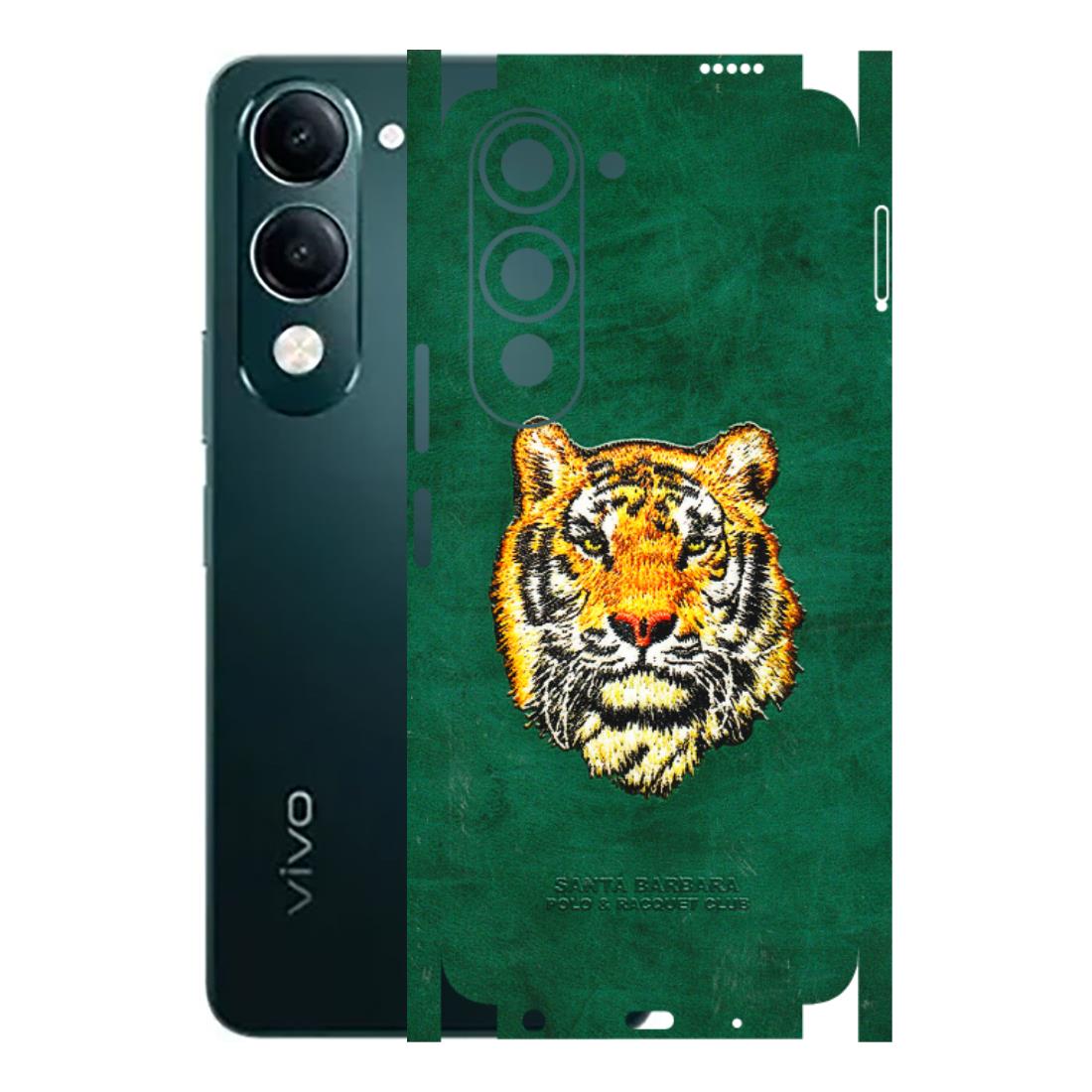 VIVO Y Series Phone Skins (All Models) - Leather Feel Tiger - 3D Embossed Finish (L-111) Vivo Y19 5G