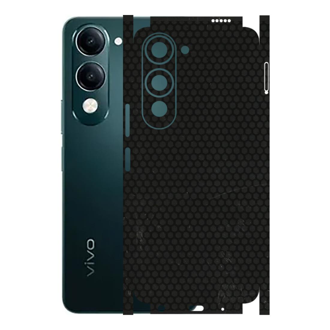 VIVO Y Series Phone Skins (All Models) - Black honeycomb - 3D Embossed Finish (L-114) Vivo Y19 5G