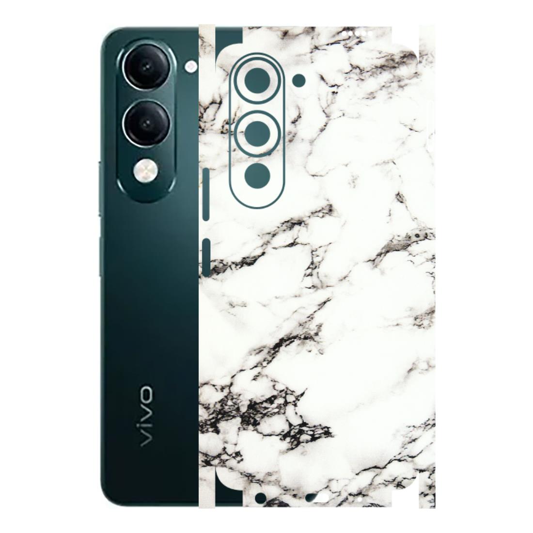 VIVO Y Series Phone Skins (All Models) - Black and White Marble Texture - 3D Embossed Finish (L-124) Vivo Y19 5G