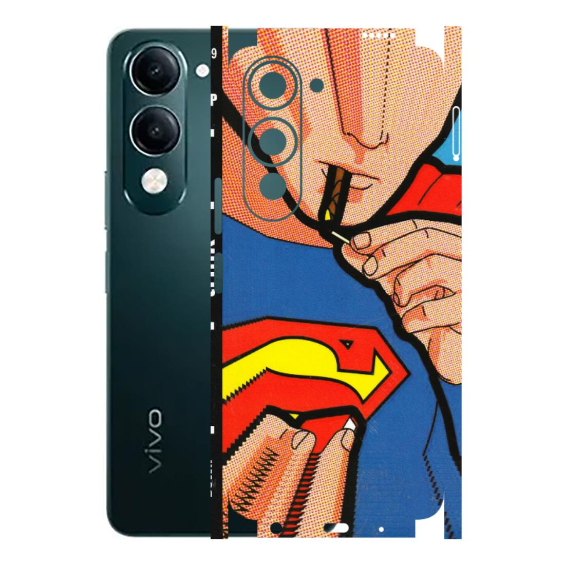 VIVO Y Series Phone Skins (All Models) - Superman Sutta - 3D Embossed Finish (L-130) Vivo Y19 5G