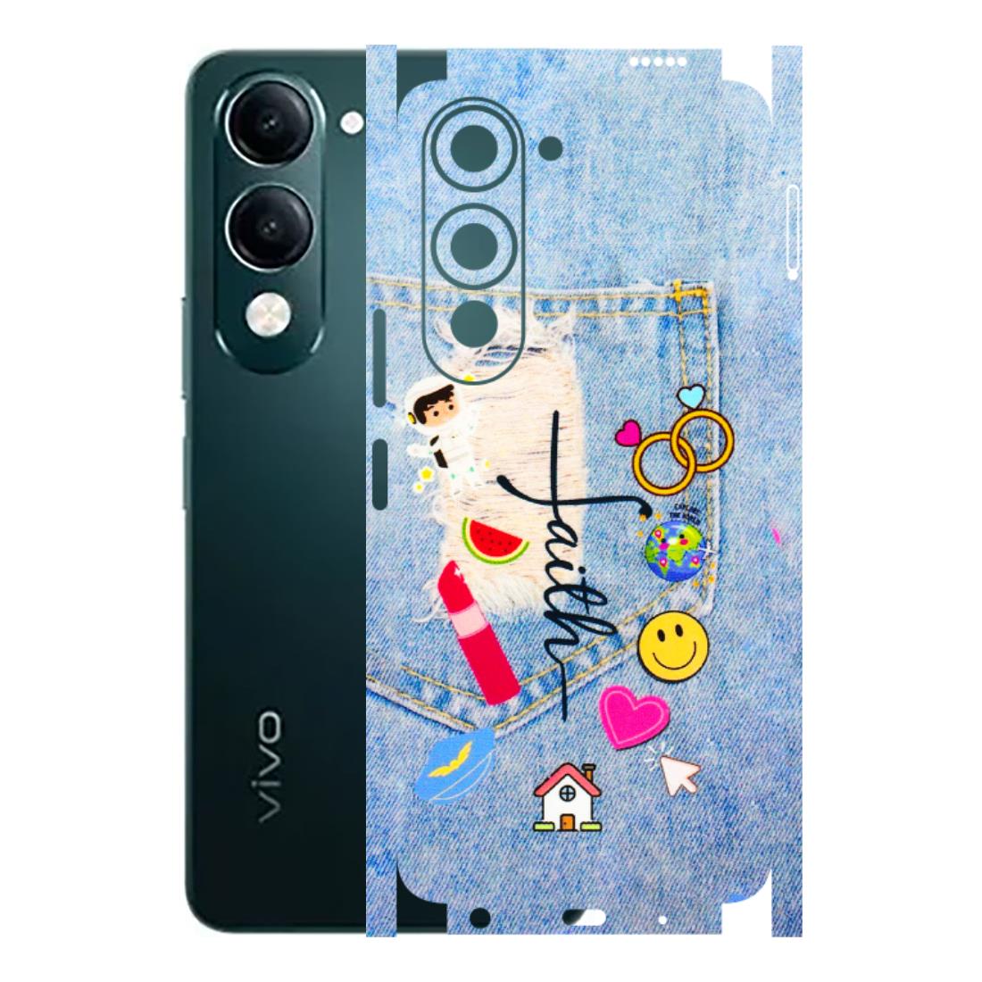 VIVO Y Series Phone Skins (All Models) - Denim Jeans Pocket - 3D Embossed Finish (L-134) Vivo Y19 5G