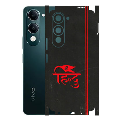 VIVO Y Series Phone Skins (All Models) - Hindu Black - 3D Embossed Finish (L-153) Vivo Y19 5G