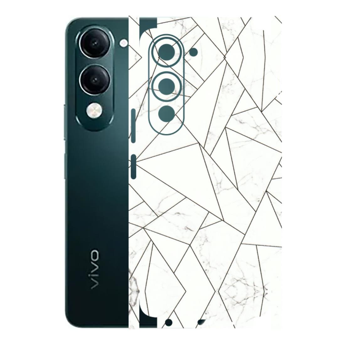 VIVO Y Series Phone Skins (All Models) - Luxury White Marble Effect - 3D Embossed Finish (L-168) Vivo Y19 5G