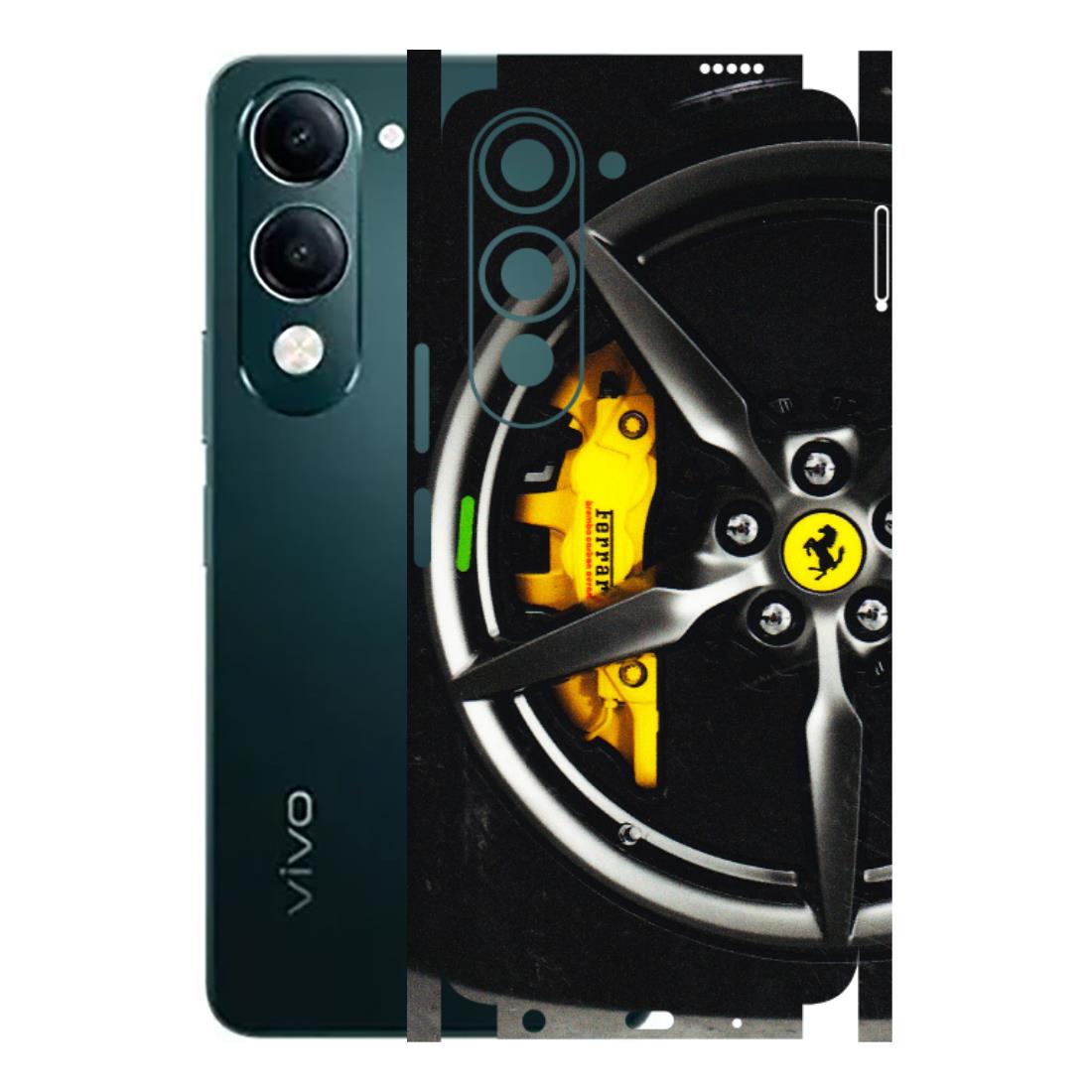 VIVO Y Series Phone Skins (All Models) - Ferrari Wheel Alloy - 3D Embossed Finish (L-173) Vivo Y19 5G