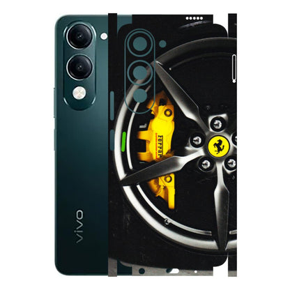 VIVO Y Series Phone Skins (All Models) - Ferrari Wheel Alloy - 3D Embossed Finish (L-173) Vivo Y19 5G