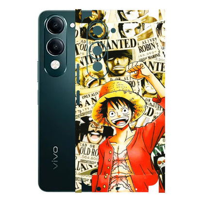 VIVO Y Series Phone Skins (All Models) - Luffy Anime - 3D Embossed Finish (L-177) Vivo Y19 5G