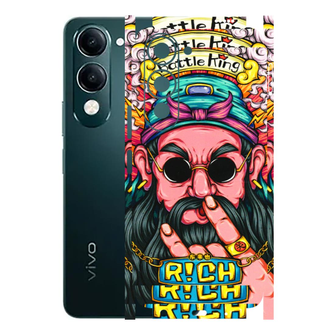 VIVO Y Series Phone Skins (All Models) - Battle King Dude Face - 3D Embossed Finish (L-178) Vivo Y19 5G