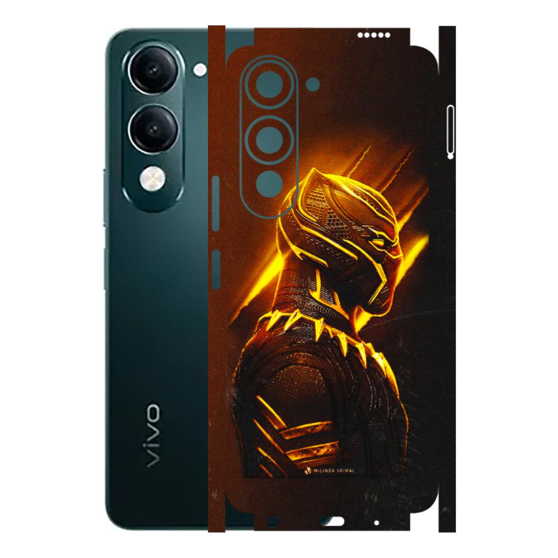 VIVO Y Series Phone Skins (All Models) - Gold Black Panther - 3D Embossed Finish (L-181) Vivo Y19 5G