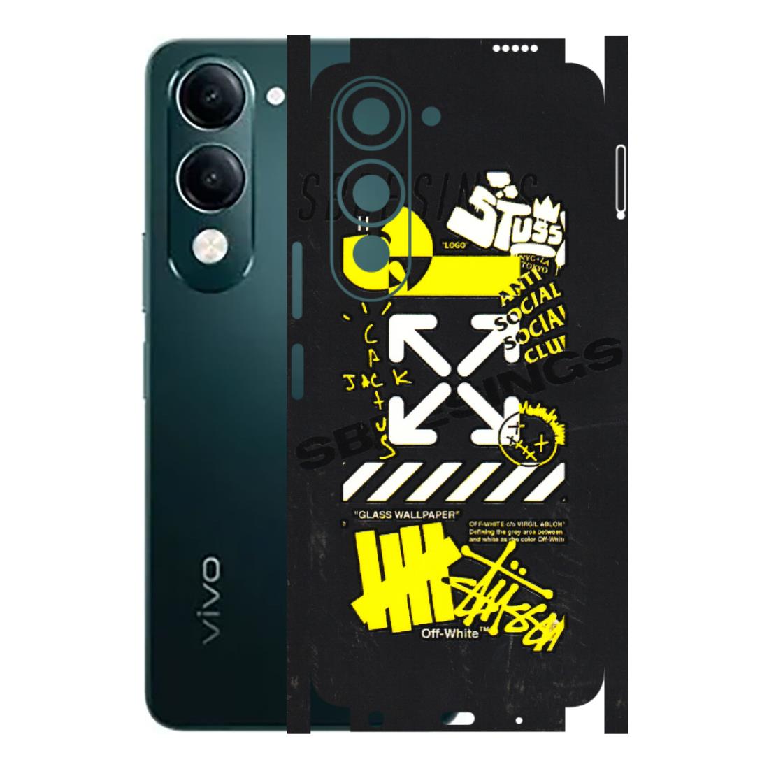 VIVO Y Series Phone Skins (All Models) - Anti Social Graffiti - 3D Embossed Finish (L-198) Vivo Y19 5G