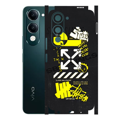 VIVO Y Series Phone Skins (All Models) - Anti Social Graffiti - 3D Embossed Finish (L-198) Vivo Y19 5G