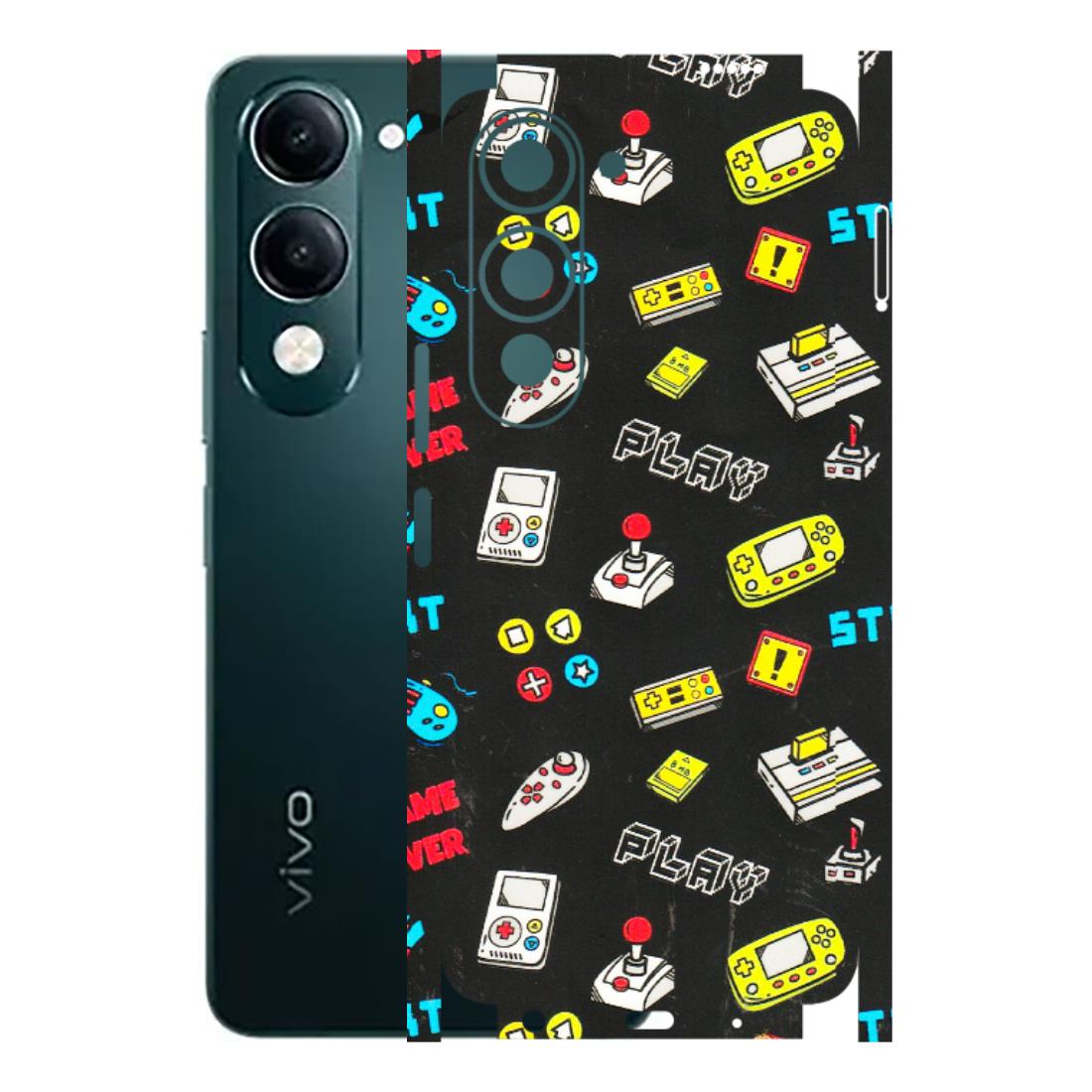 VIVO Y Series Phone Skins (All Models) - Gaming Doodles - 3D Embossed Finish (L-224) Vivo Y19 5G