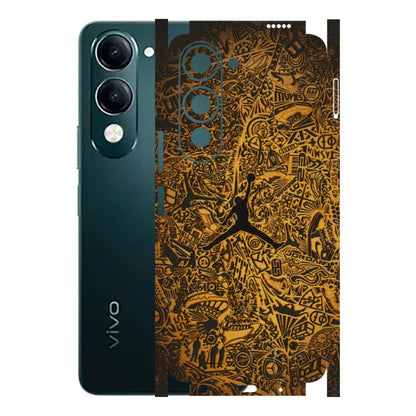 VIVO Y Series Phone Skins (All Models) - Premium Gold Basketball Player - 3D Embossed Finish (L-236) Vivo Y19 5G