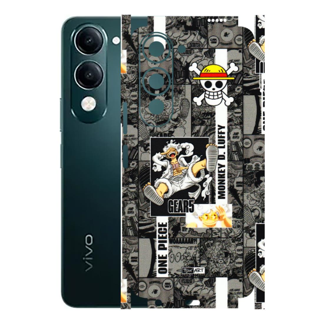 VIVO Y Series Phone Skins (All Models) - Cuffy Anime MonkeyCamic - 3D Embossed Finish (L-242) Vivo Y19 5G