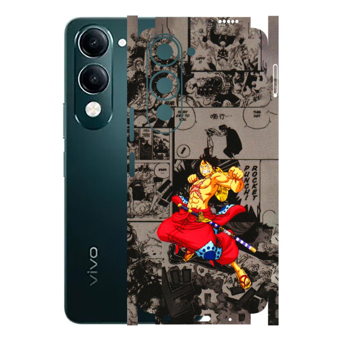 VIVO Y Series Phone Skins (All Models) - One Piece Rocket Punch Manga - 3D Embossed Finish (L-25) Vivo Y19 5G
