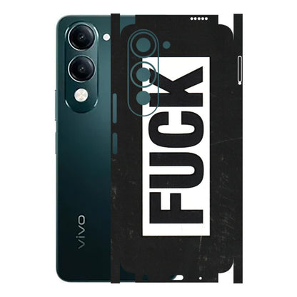 VIVO Y Series Phone Skins (All Models) - The F Word - 3D Embossed Finish (L-255) Vivo Y19 5G