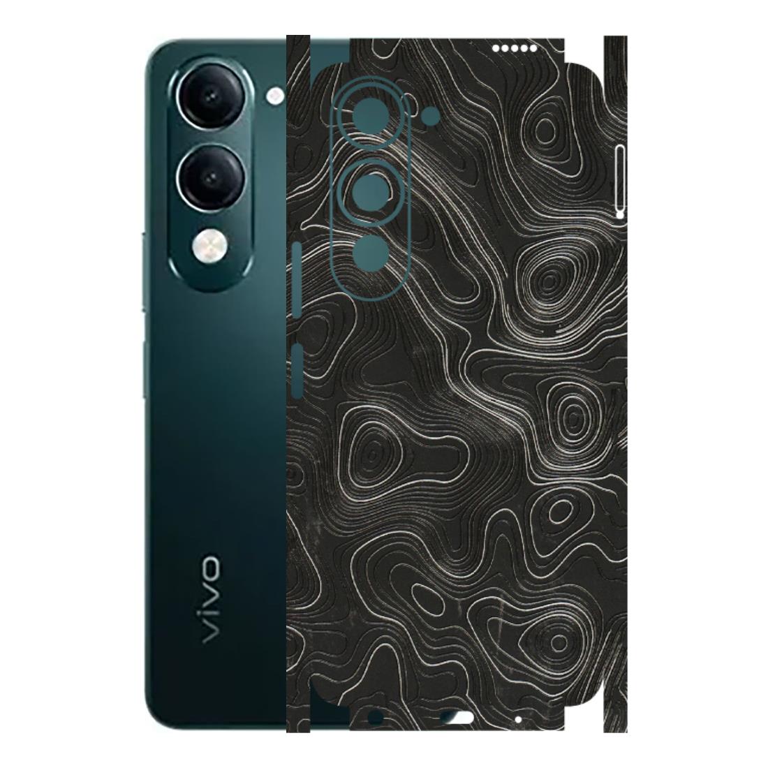 VIVO Y Series Phone Skins (All Models) - Abstract White Line Map - 3D Embossed Finish (L-269) Vivo Y19 5G