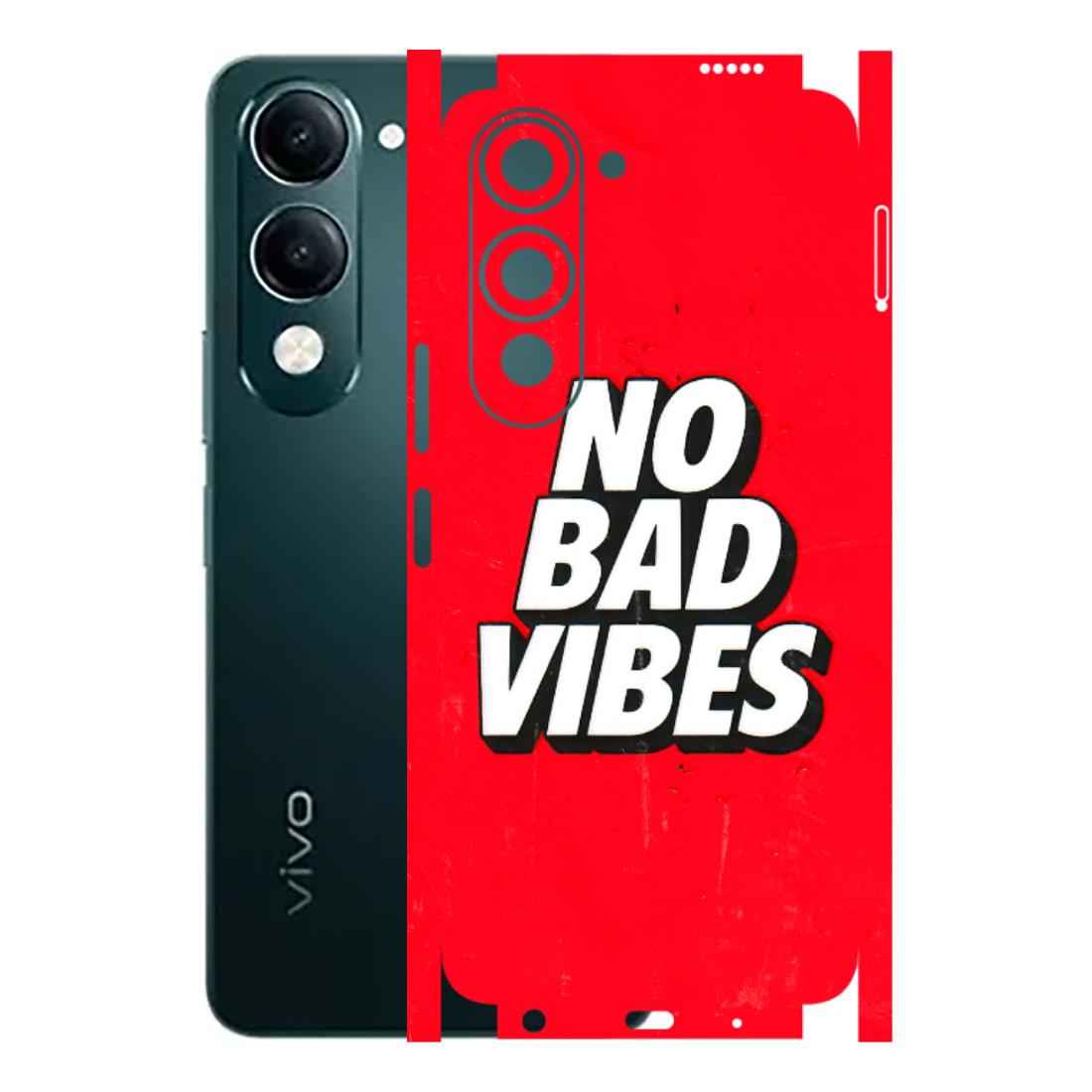 VIVO Y Series Phone Skins (All Models) - No Bad Vibes - 3D Embossed Finish (L-280) Vivo Y19 5G