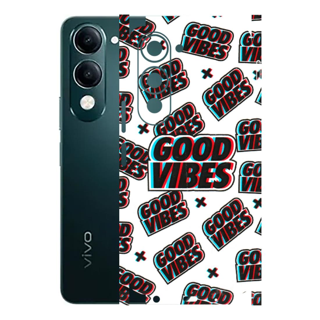 VIVO Y Series Phone Skins (All Models) - Good Vibes - 3D Embossed Finish (L-282) Vivo Y19 5G