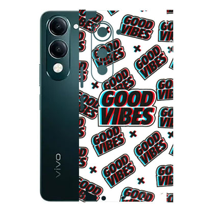 VIVO Y Series Phone Skins (All Models) - Good Vibes - 3D Embossed Finish (L-282) Vivo Y19 5G