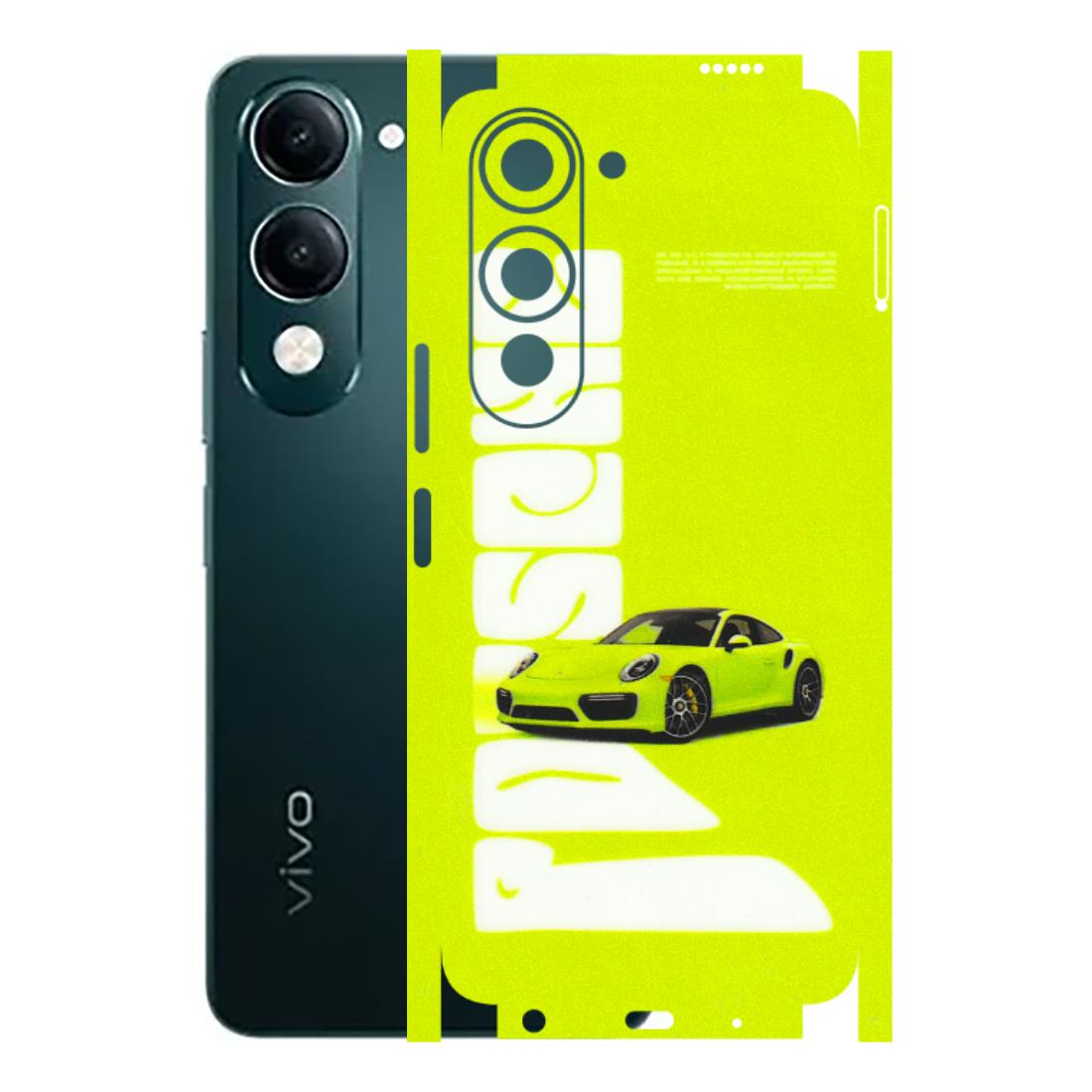VIVO Y Series Phone Skins (All Models) - Lime Green Porche - 3D Embossed Finish (L-30) Vivo Y19 5G