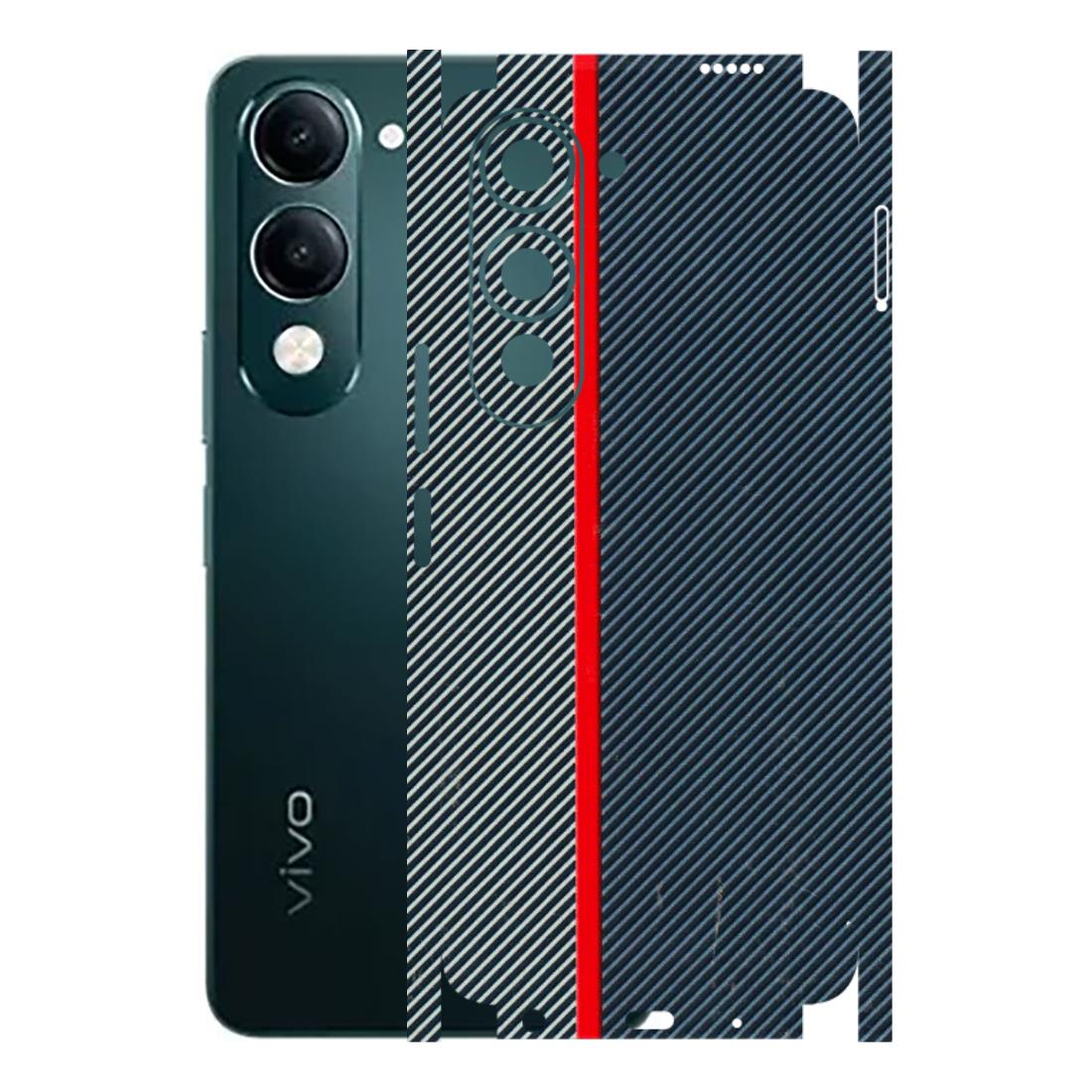 VIVO Y Series Phone Skins (All Models) - Blue Sober Lines - 3D Embossed Finish (L-305) Vivo Y19 5G