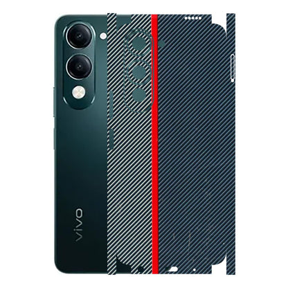 VIVO Y Series Phone Skins (All Models) - Blue Sober Lines - 3D Embossed Finish (L-305) Vivo Y19 5G