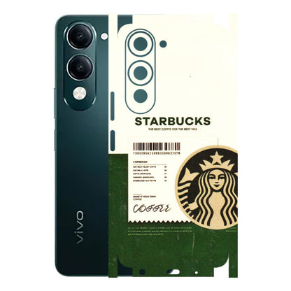 VIVO Y Series Phone Skins (All Models) - Starbucks Barcode - 3D Embossed Finish (L-308) Vivo Y19 5G