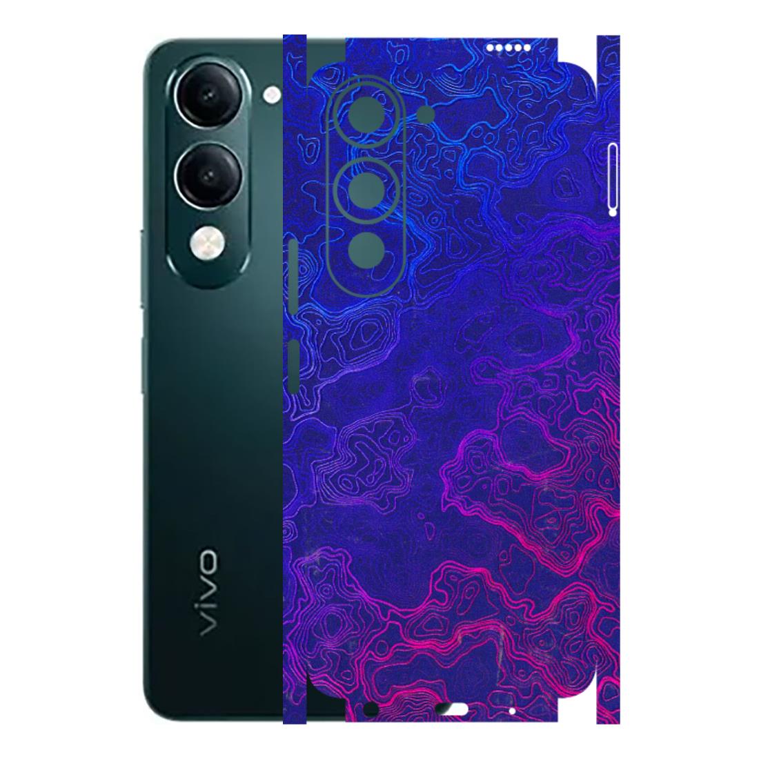 VIVO Y Series Phone Skins (All Models) - Purple Ripples Swirl - 3D Embossed Finish (L-314) Vivo Y19 5G