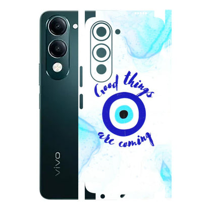 VIVO Y Series Phone Skins (All Models) - Evil Eye Good Things Are Coming - 3D Embossed Finish (L-322) Vivo Y19 5G