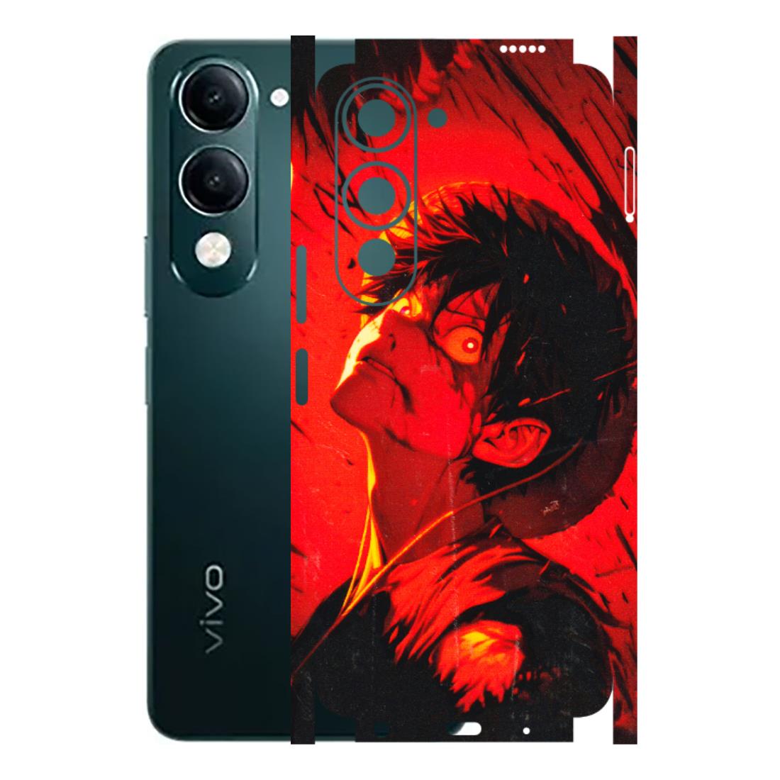 VIVO Y Series Phone Skins (All Models) - D.Luffy Power Up One Piece Anime - 3D Embossed Finish (L-326) Vivo Y19 5G