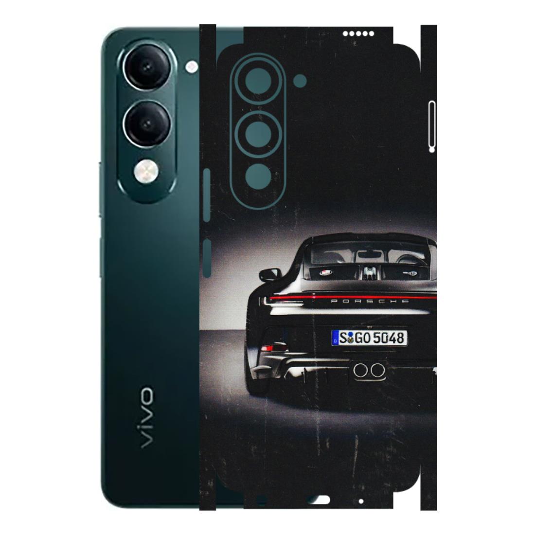 VIVO Y Series Phone Skins (All Models) - New Black Porsche GT3 - 3D Embossed Finish (L-327) Vivo Y19 5G