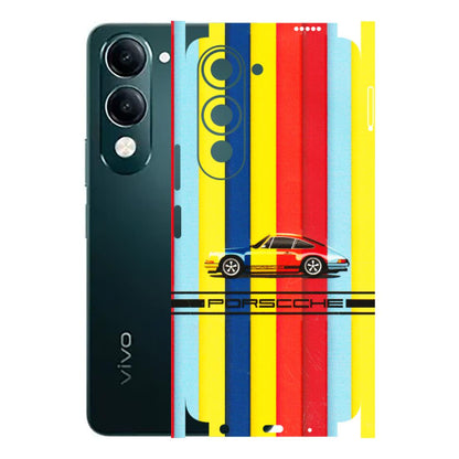 VIVO Y Series Phone Skins (All Models) - Multicolour Porche - 3D Embossed Finish (L-39) Vivo Y19 5G
