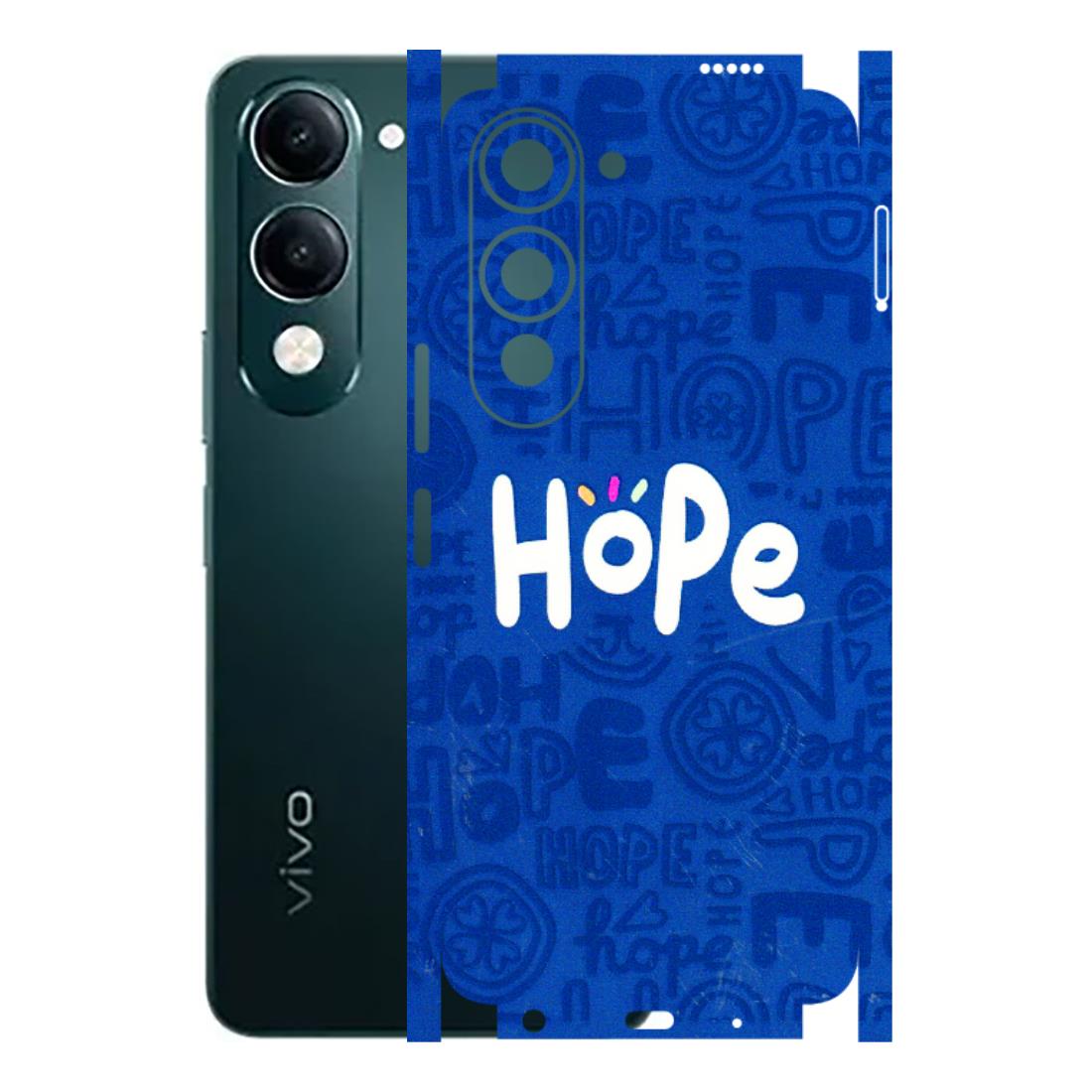 VIVO Y Series Phone Skins (All Models) - Hope Doodles Blue - 3D Embossed Finish (L-43) Vivo Y19 5G