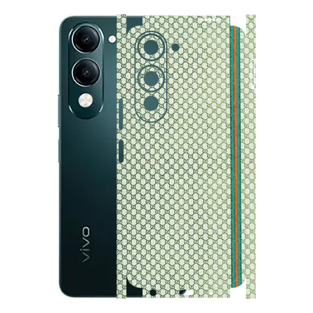 VIVO Y Series Phone Skins (All Models) - Gucci Fabric Pattern - 3D Embossed Finish (L-73) Vivo Y19 5G