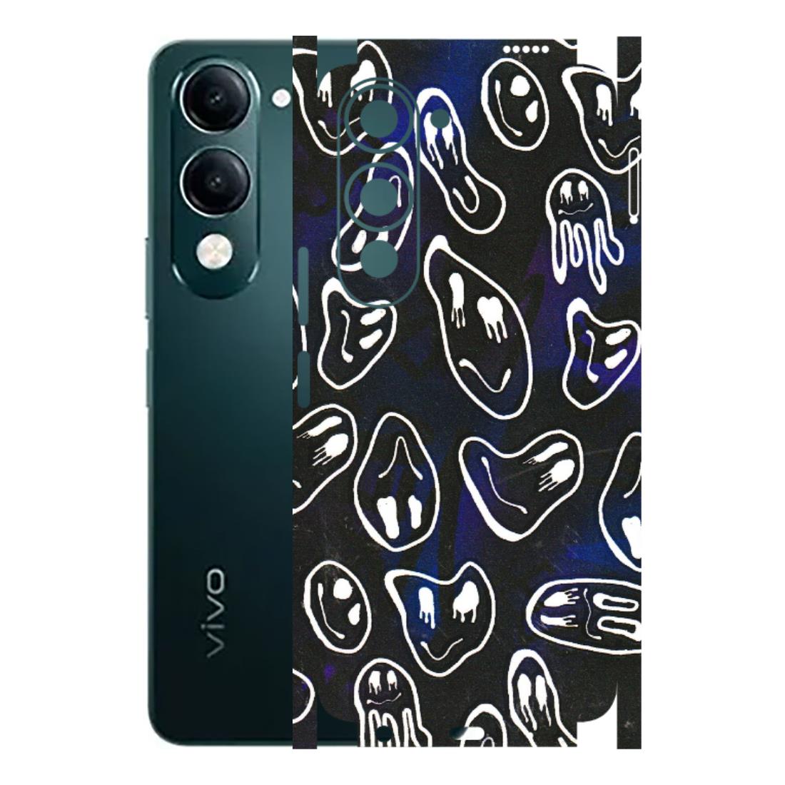 VIVO Y Series Phone Skins (All Models) - Distorted Smileys - 3D Embossed Finish (L-92) Vivo Y19 5G