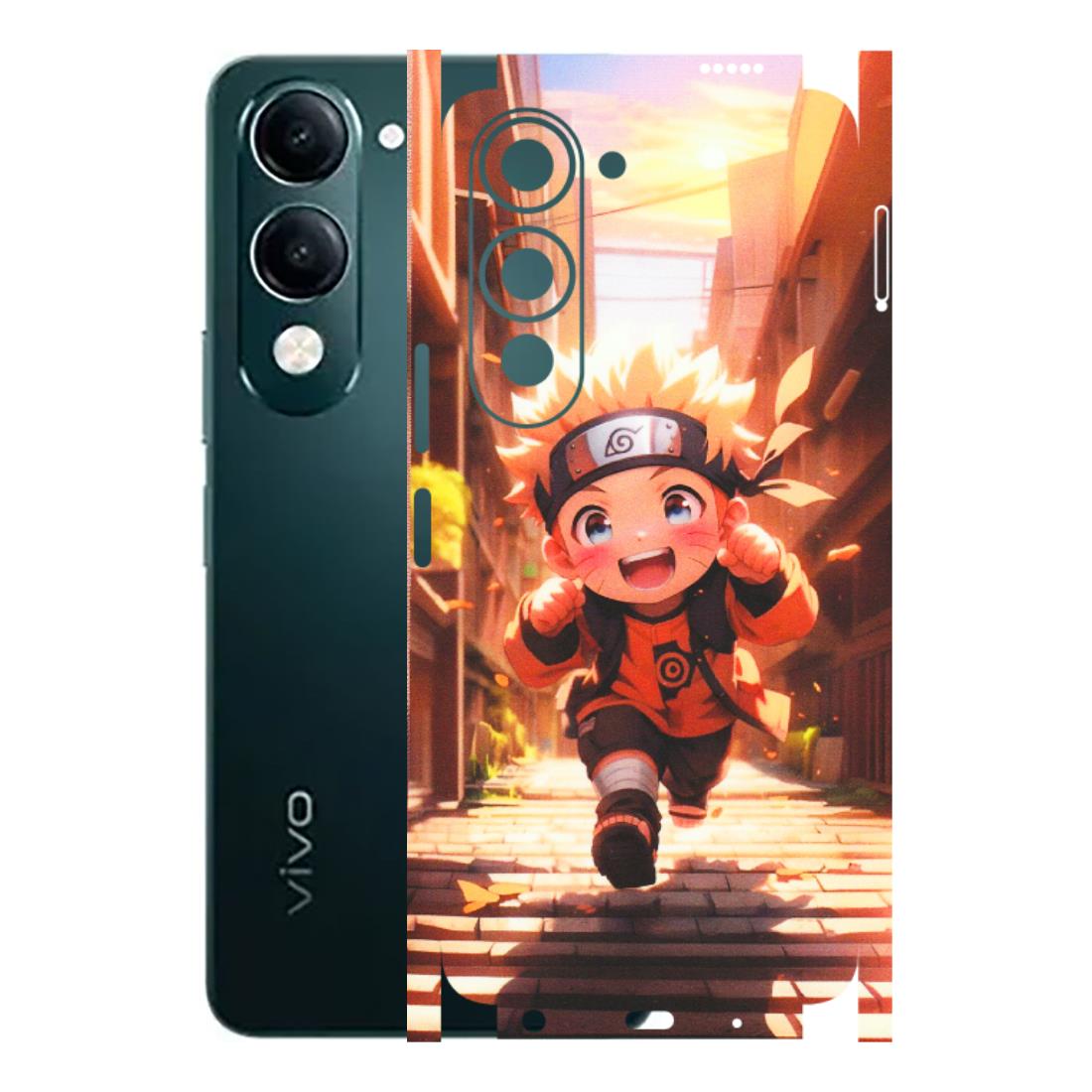 VIVO Y Series Phone Skins (All Models) - Naruto Cute Toon Running - Matte Finish (M-04) Vivo Y19 5G