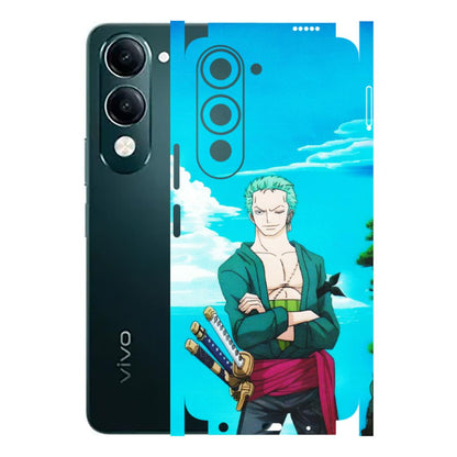 VIVO Y Series Phone Skins (All Models) - Cool Swordman Zoro Anime - Matte Finish (M-143) Vivo Y19 5G